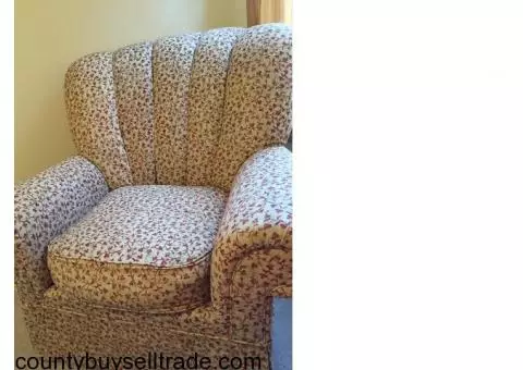Chair and Ottoman for Sale